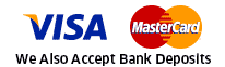 We Accept all Major Credit Cards